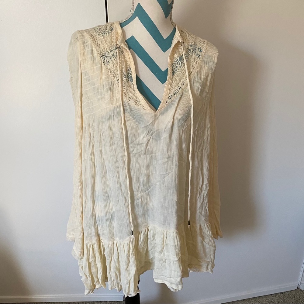 Free People Shirt Top Blouse Tunic Dress Sz Med